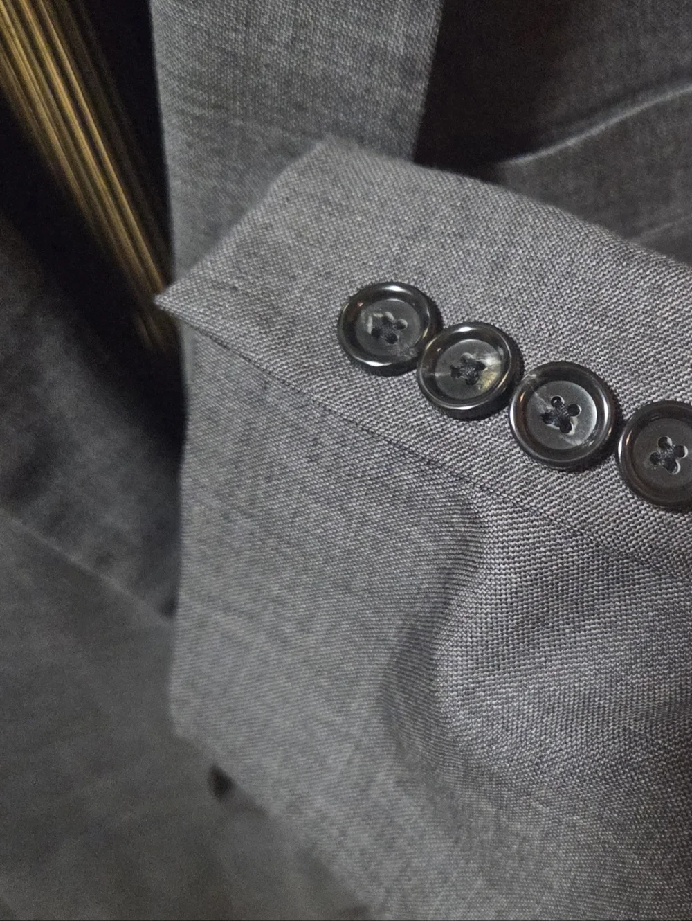 J. Crew Thompson Wool Heathered Gray 2 Button Blazer Sport Coat Size 44R - Picture 4 of 6